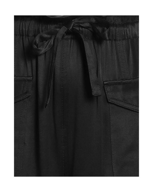 Ganni Black Fashion Versatile Solid Color Casual Cargo Pants