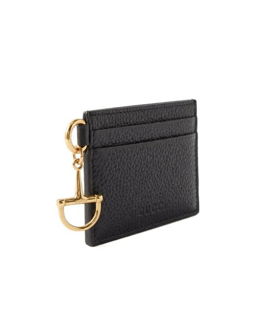 Gucci Black Half Horsebit Card Case
