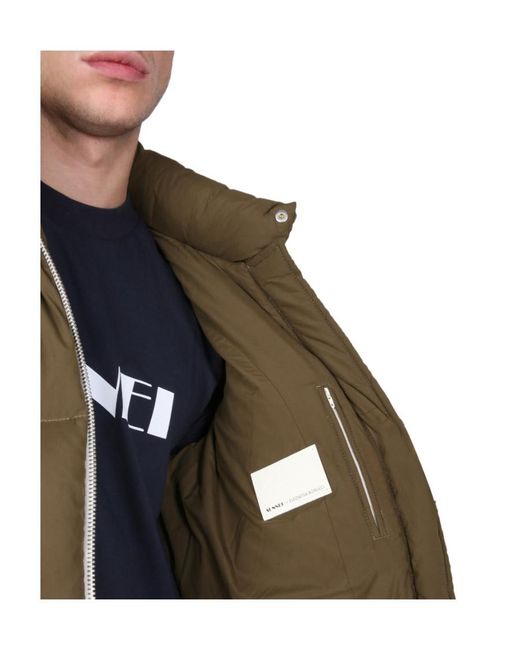 Sunnei Brown Removable Sleeved Puffy Down Jacket for men