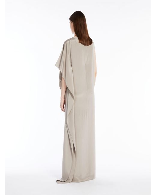 Max Mara White Pianoforte One-Shoulder Ruffled Dress
