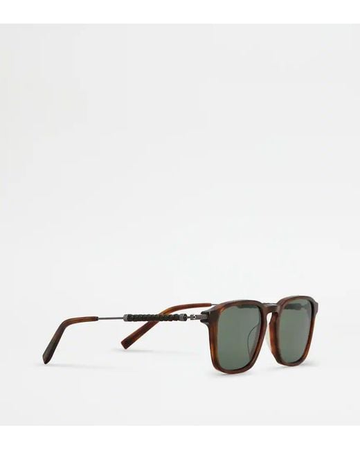 Tod's Green Full-Rim Sunglasses for men
