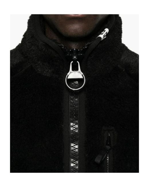 Maison Mihara Yasuhiro Black Faux-Shearling Sleeveless Jacket for men