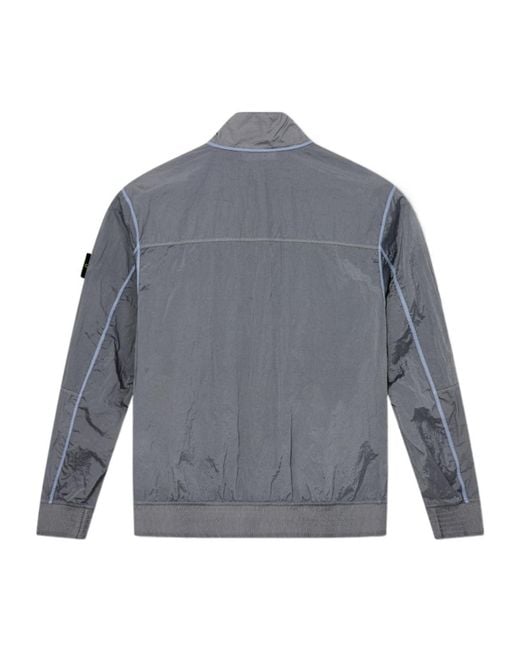 Stone Island Gray Compass-Badge Shell Jacket for men