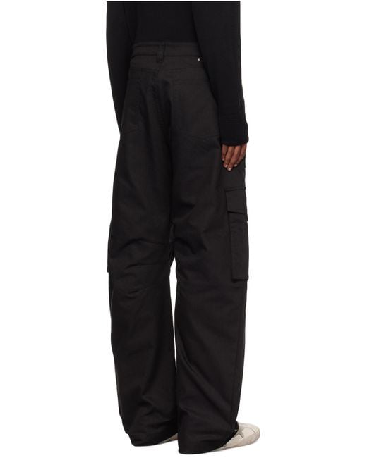 Golden Goose Deluxe Brand Black Straight-Leg Cargo Trousers for men