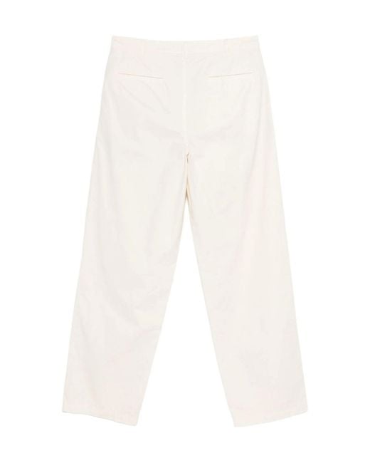 Aspesi White Pleated Track Pants for men