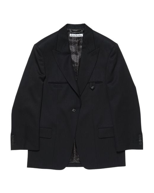 Acne Black Single-Breasted Suit Jacket
