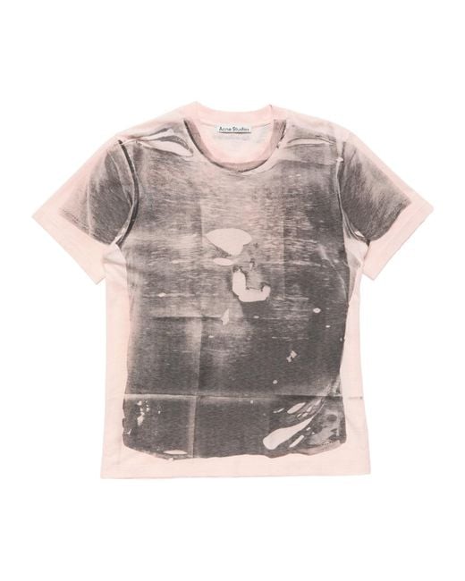 Acne Gray Tromp-L'Œil T-Shirt for men