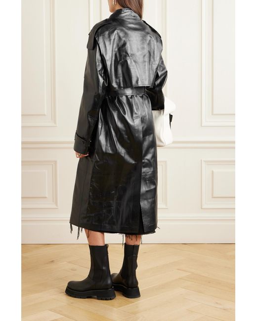 Mackage Black Lapel Long-Sleeved Coat