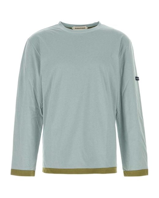 NAMACHEKO Blue Coupled Long Sleeve T-Shirt for men
