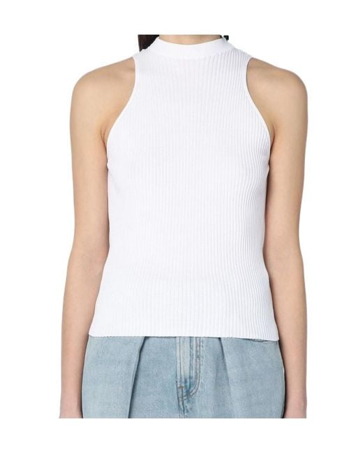 Roberto Collina Blue Cotton Top