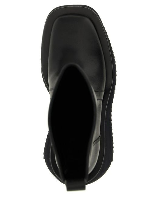 Rick Owens Black 14Mm Factory Topstitching Platform Boots for men