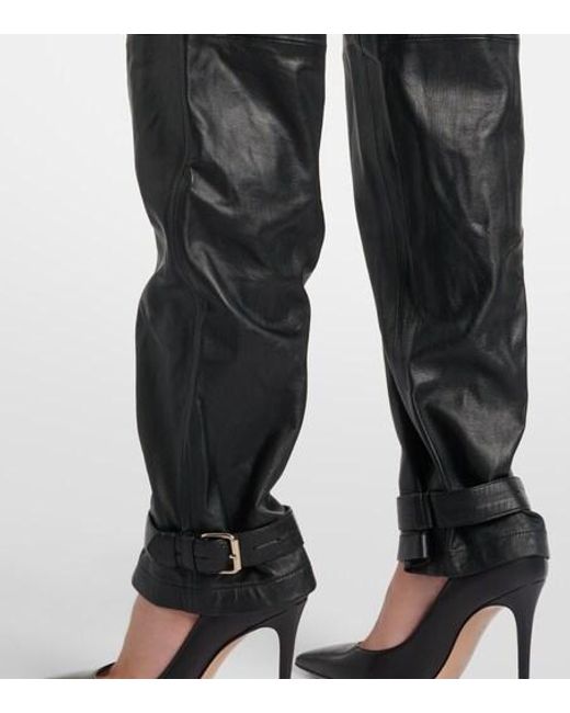 Dodo Bar Or Black Studded Leather Jumpsuit
