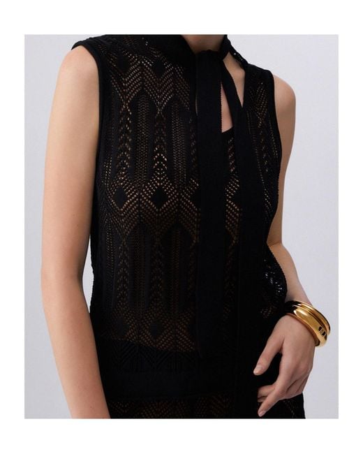 Liu Jo Black Bow Detail Knitted Top