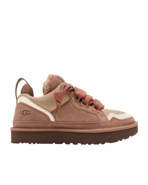Ugg Brown Lowmel Lace-Up Sneakers