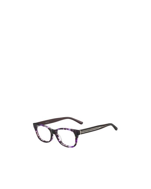Jimmy Choo Metallic Eyewear Rectangular Frame Glasses