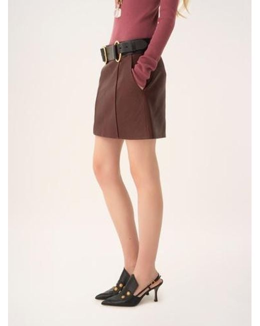 Chloé Purple Chloé Leather Mini Skirt