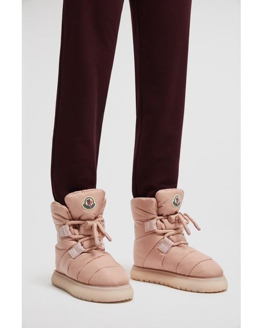 Moncler Pink Gaia Pull Ankle Boots