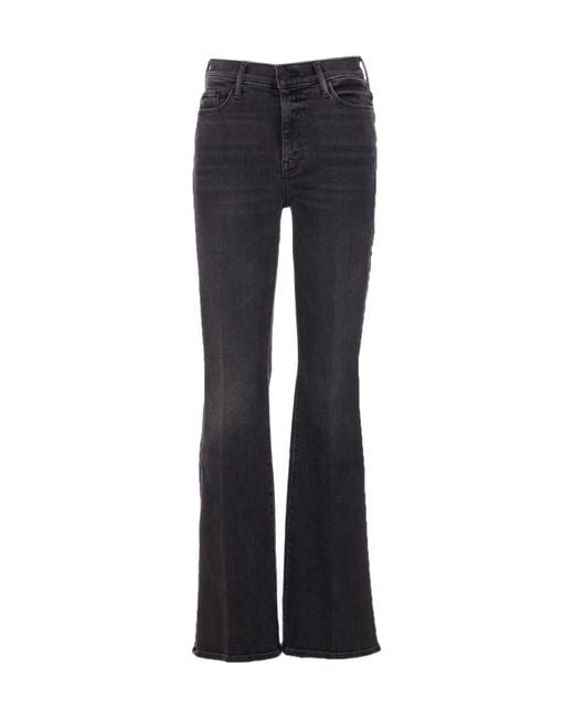 Mother Blue Mid Rise Flare Jeans