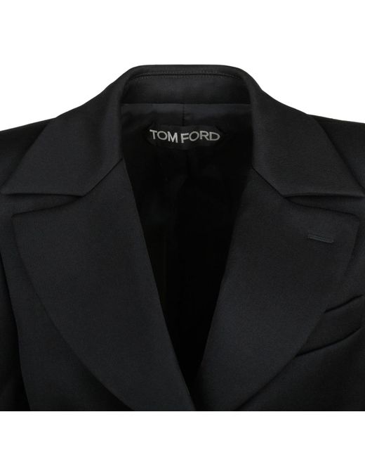 Tom Ford Black Single-Breasted Tailored Blazer