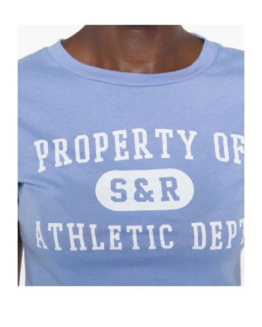 Sporty & Rich Blue Crew Neck T-Shirt