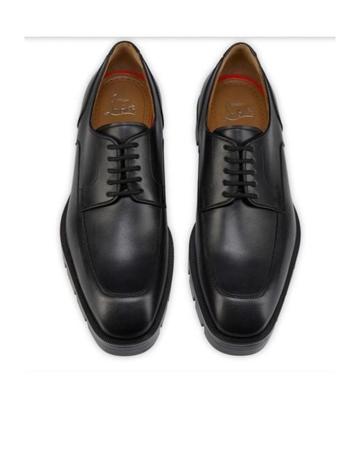 Christian Louboutin Black Davisol Lion Derbies for men