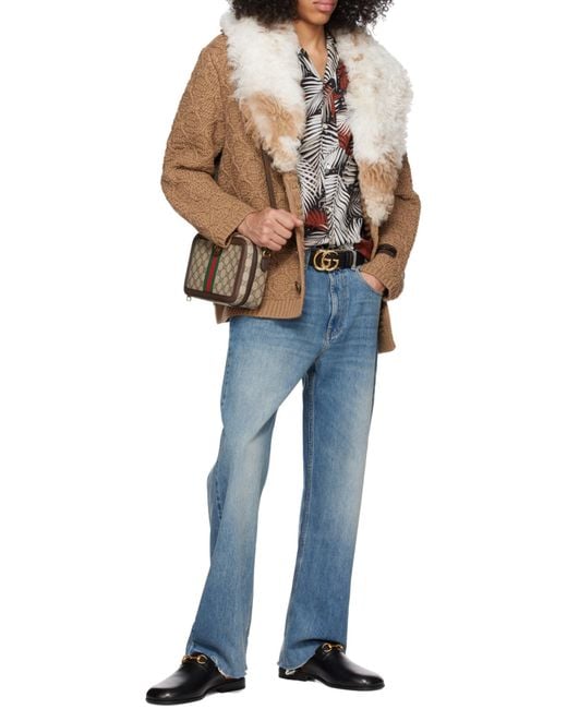 Gucci Brown Ophidia Small Shoulder Bag for men