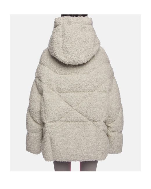 Khrisjoy Gray Bouclé Zip-Up Oversized Jacket