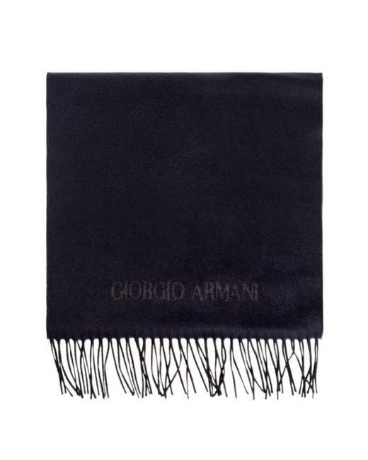 Giorgio Armani Blue Tasseled Scarf for men