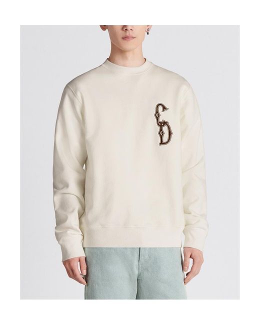 Dior White Cd Interwoven Sweater for men