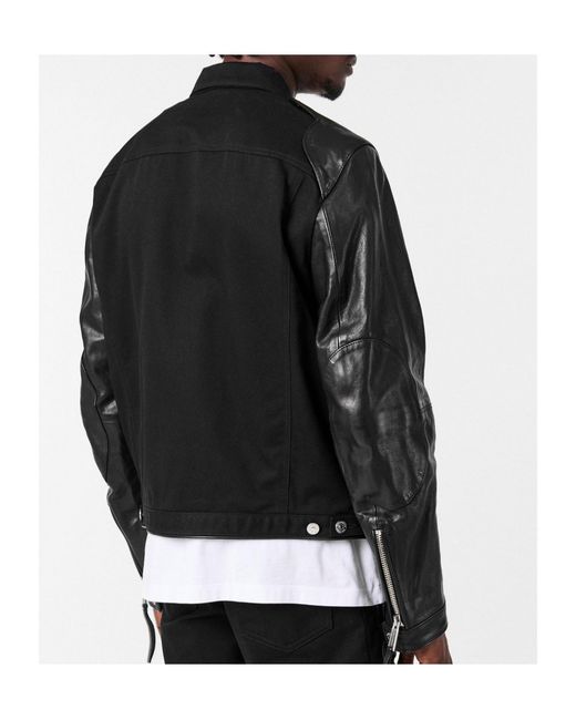 DSquared² Blue Mixedmedia Jacket for men
