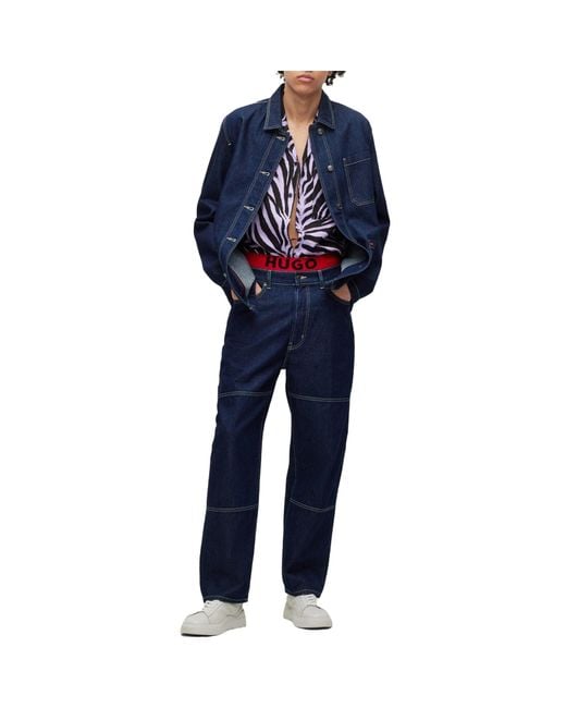 Boss Blue Dark Denim Jacket for men