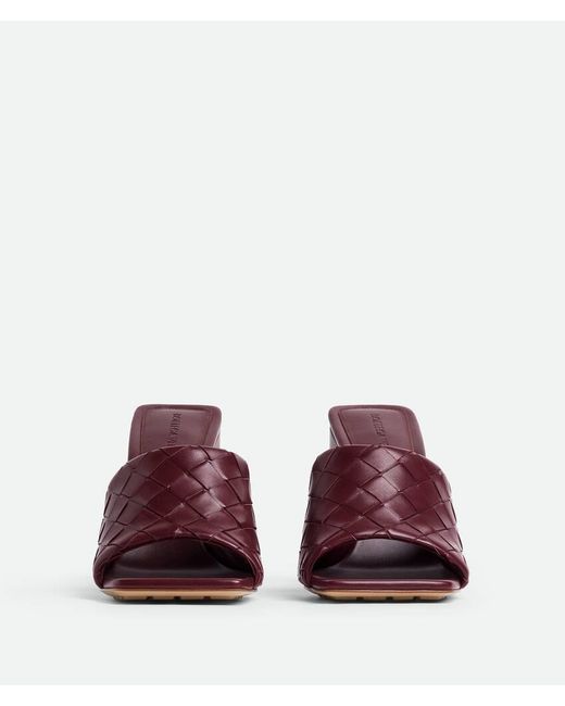 Bottega Veneta Purple Parco Intrecciato Heel Sandals