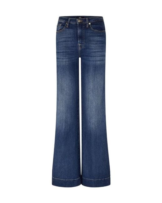 7 For All Mankind Blue Belt Loop Jeans