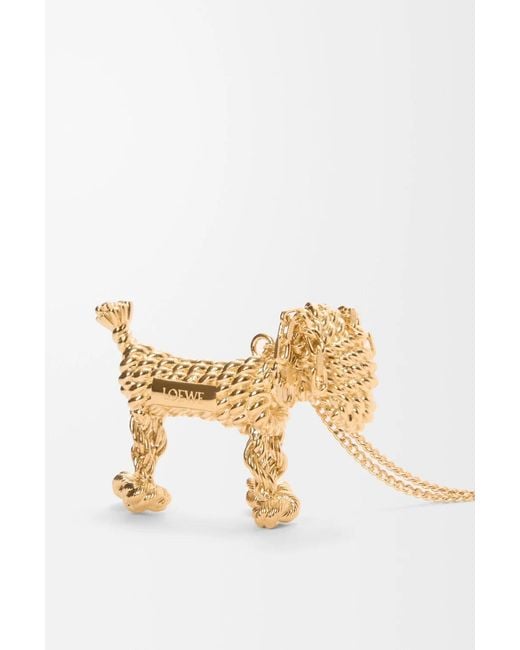 Loewe White Sausage Dog Necklace
