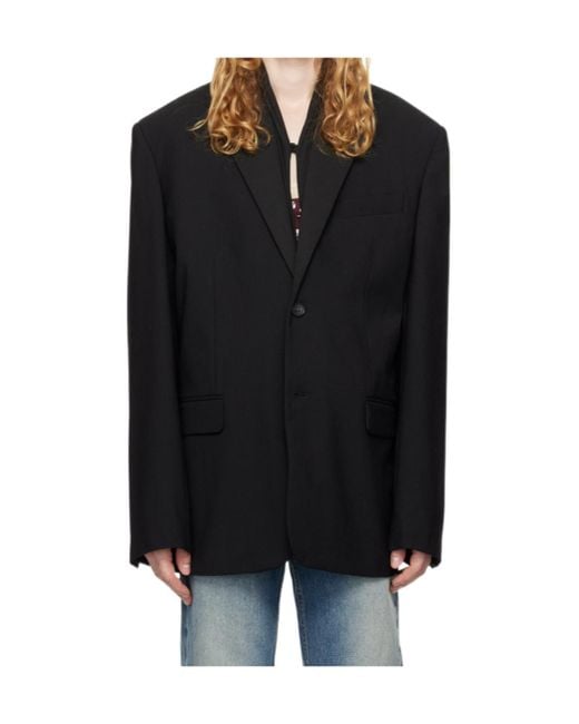 Y. Project Black Single-Breasted Blazer for men