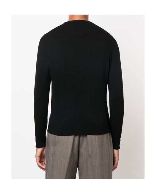 Drumohr Blue Crew Neck Cashmere Sweater for men