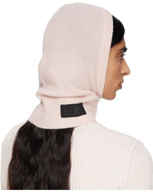 MM6 by Maison Margiela White Access Labels Story Gauge 7 Balaklava Hat