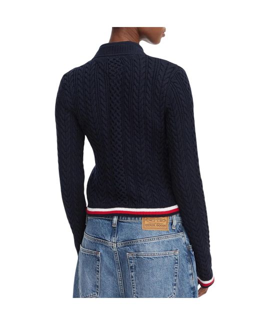 Tommy Hilfiger Blue Crew-Neck Knit Top