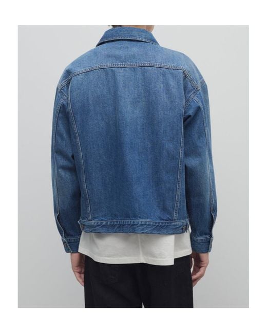 The Row Blue Seb Jacket In Cotton for men