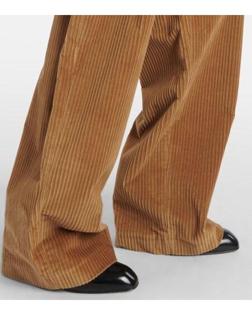 Altuzarra Brown Pip Cotton Corduroy Wide-Leg Pants