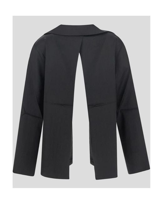 Jacquemus Blue Logo Plaque Long-Sleeve Shirt
