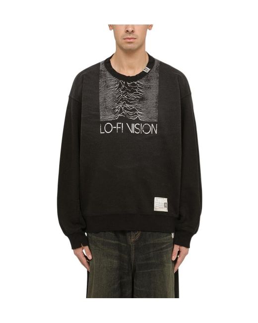 Maison Mihara Yasuhiro Black Round-Necked Sweater for men