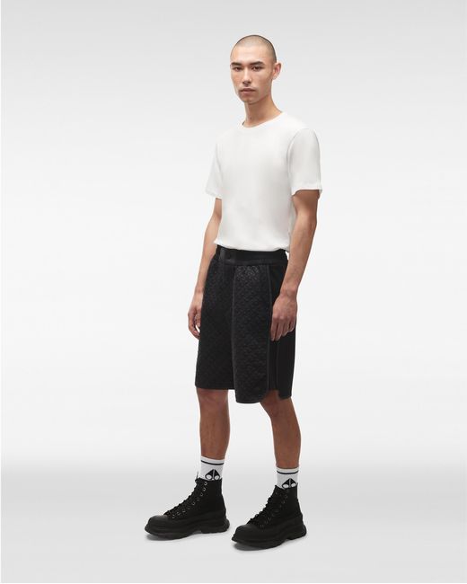 Moose Knuckles Black Logo Shorts for men