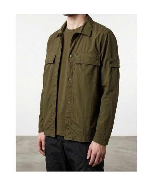 Stone Island Green Ghost Overshirt for men