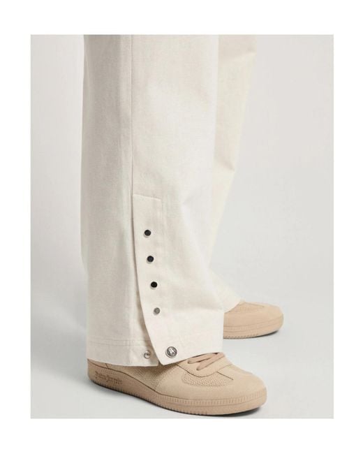 Palm Angels White Wide Leg Trousers for men