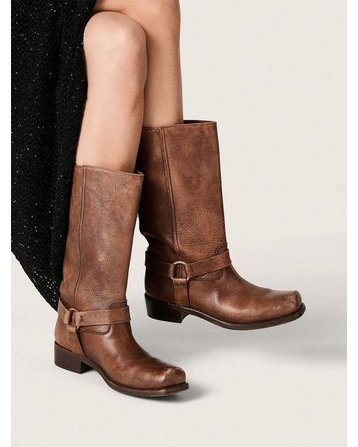 Golden Goose Deluxe Brand Brown High Biker Boots