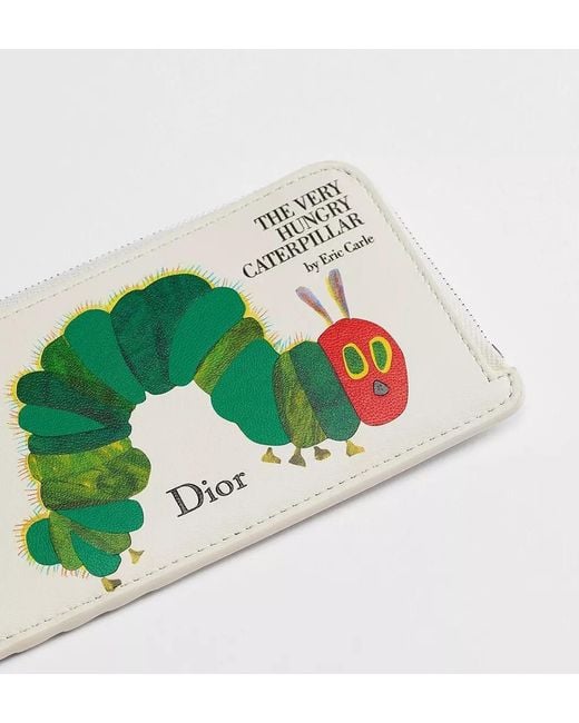 Dior Green Cosmos Zipped Card Holder