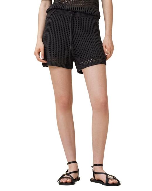 AllSaints Black Paloma Drawstring Knit Shorts