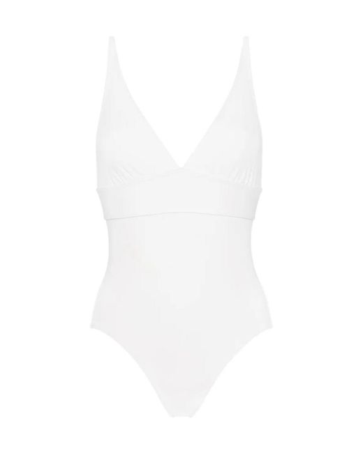 Eres White Larcin V-Neck Swimsuit