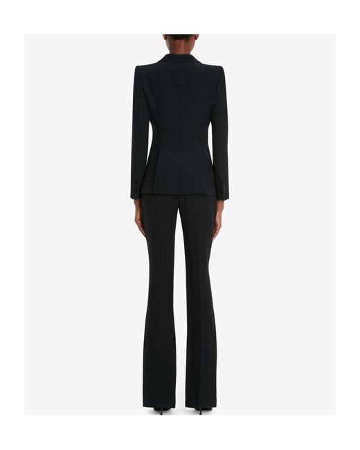 McQueen Black Tailored Flared Pants